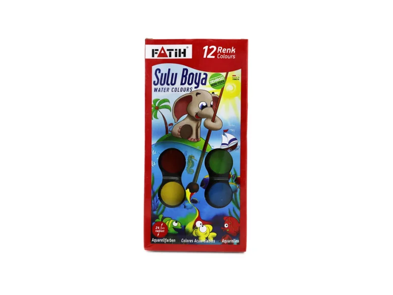 FATİH 12 RENK SULU BOYA S-12 BIG SIZE 904 FATİH 12 RENK SULU BOYA S-12 BIG SIZE 904