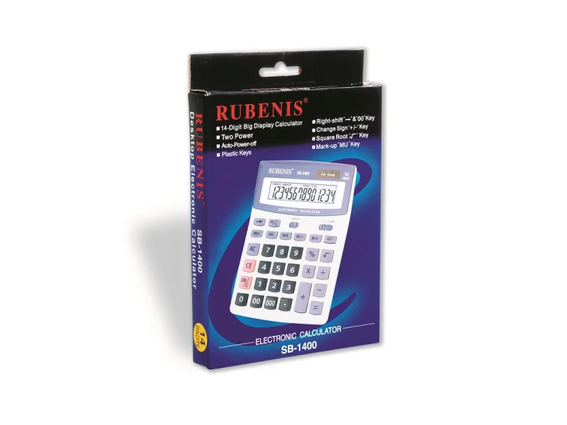 RUBENIS SB-1400 MASA TİPİ HESAP MAKİNESİ 14 HANE RUBENIS SB-1400 MASA TİPİ HESAP MAKİNESİ 14 HANE