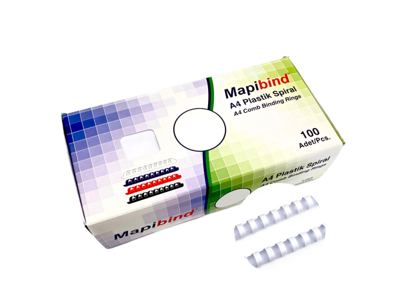 MAPİBİND 14 mm BEYAZ SPİRAL 100 LÜ 2011400 MAPİBİND 14 mm BEYAZ SPİRAL 100 LÜ 2011400