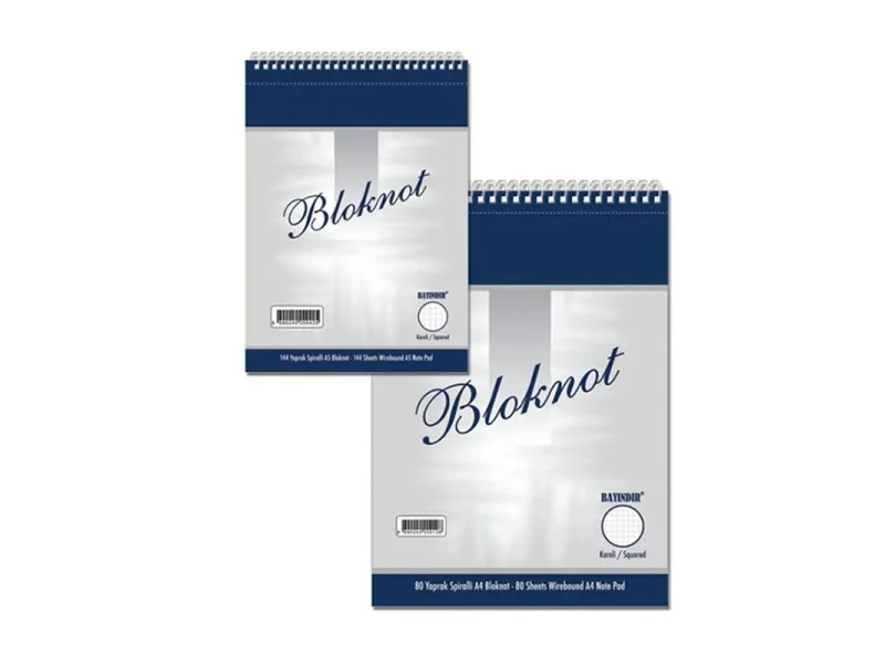 BAYINDIR A4 80 YP. ÇİZGİLİ SPİRALLİ BLOKNOT BAYINDIR A4 80 YP. ÇİZGİLİ SPİRALLİ BLOKNOT