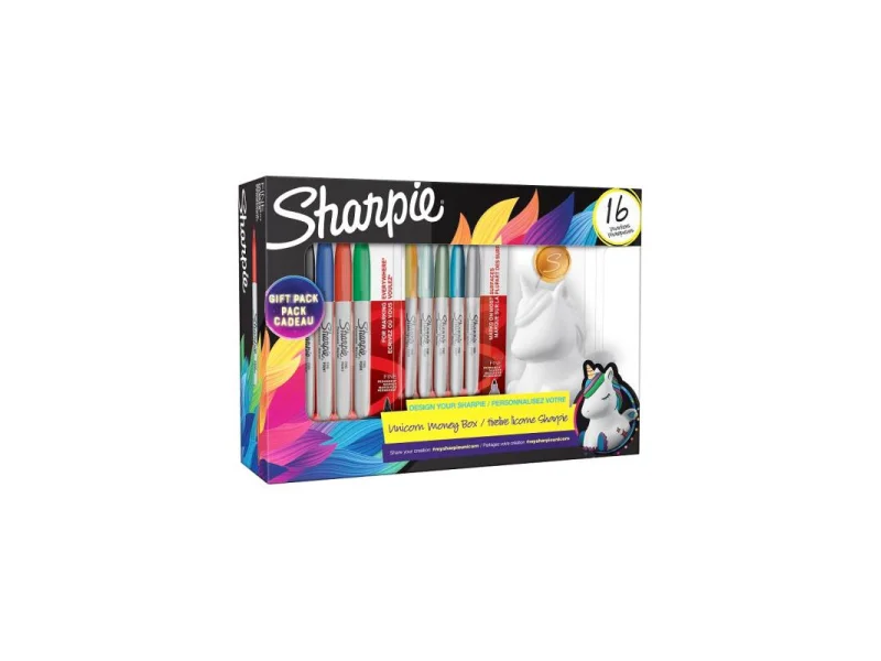 SHARPIE 16 LI FINE PERMANENT KUMBARA HEDİYELİ TEK BOYNUZ 2164411 SHARPIE 16 LI FINE PERMANENT KUMBARA HEDİYELİ TEK BOYNUZ 2164411
