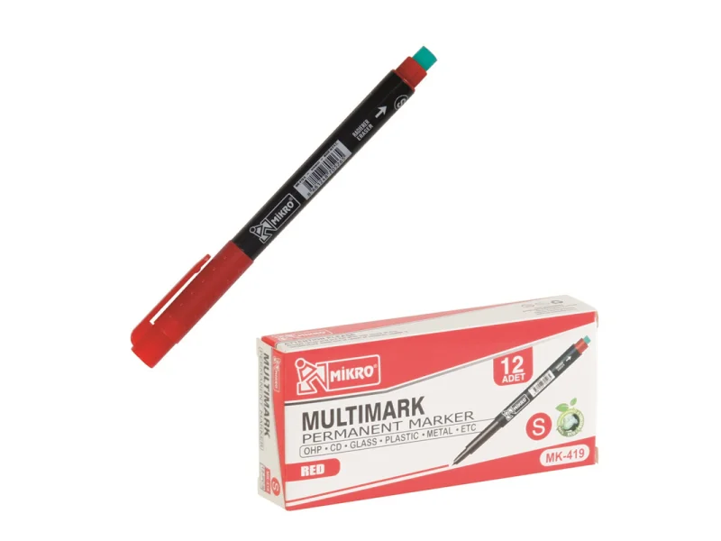 MİKRO MK-419 S KIRMIZI PERMANENT KALEM MİKRO MK-419 S KIRMIZI PERMANENT KALEM