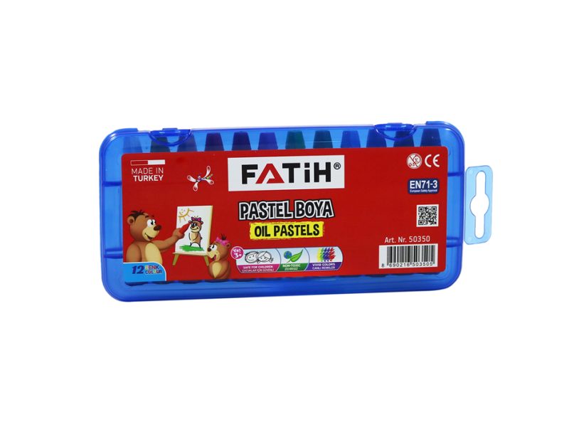 FATİH 12 RENK PASTEL BOYA KING SIZE ÇANTALI 50350 FATİH 12 RENK PASTEL BOYA KING SIZE ÇANTALI 50350
