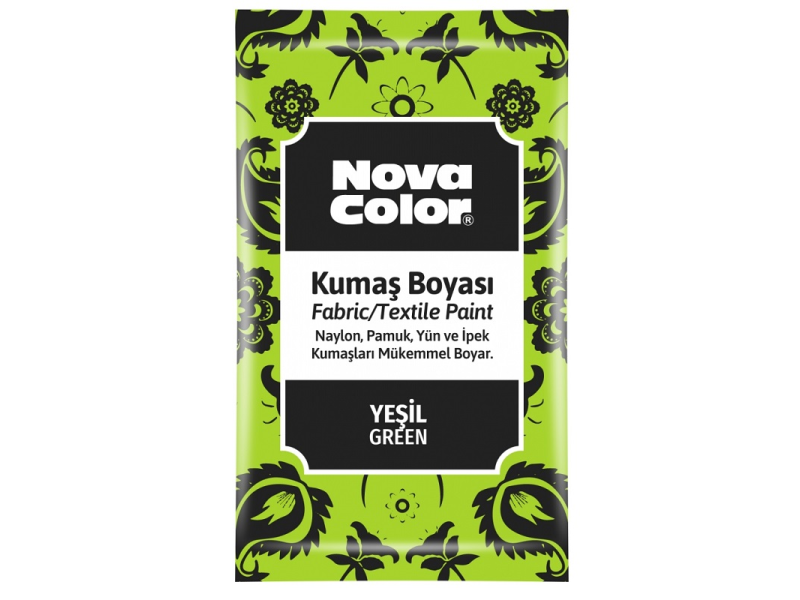 NOVA COLOR TOZ KUMAŞ BOYASI YEŞİL 12 GR NC-903 NOVA COLOR TOZ KUMAŞ BOYASI YEŞİL 12 GR NC-903