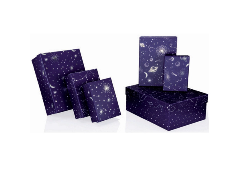 GIPTA BX69930 COSMIC DİKDÖRTGEN HEDİYELİK KUTU 6 LI SET
