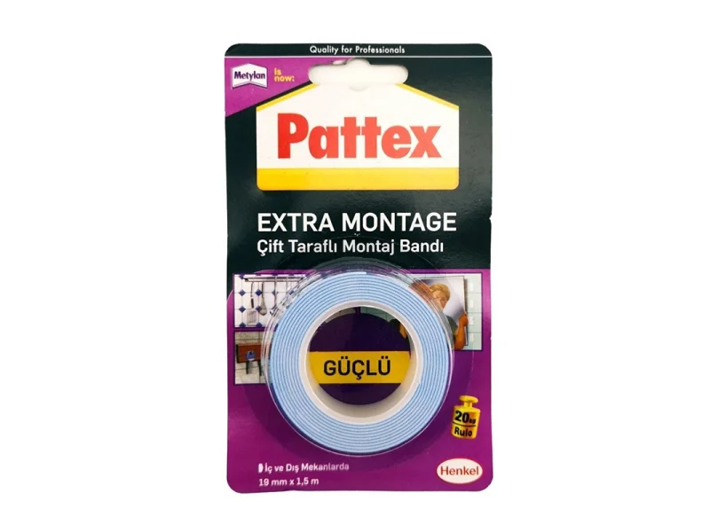 PATTEX EXTRA ÇİFT TARAFLI MONTAJ BANDI 20 KG 1871238 PATTEX EXTRA ÇİFT TARAFLI MONTAJ BANDI 20 KG 1871238
