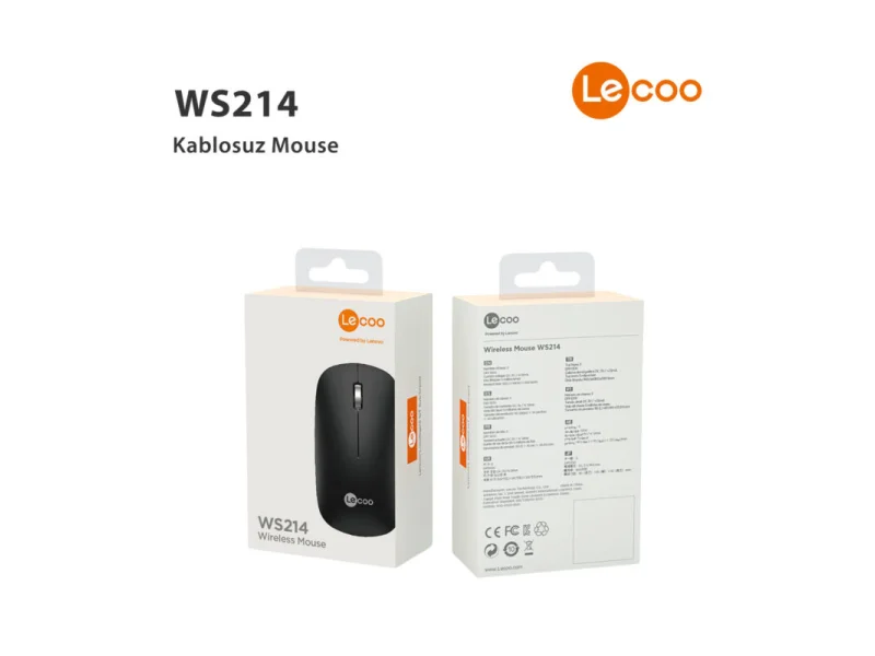 LECOO WS214 SİYAH SESSİZ KABLOSUZ MOUSE LECOO WS214 SİYAH SESSİZ KABLOSUZ MOUSE
