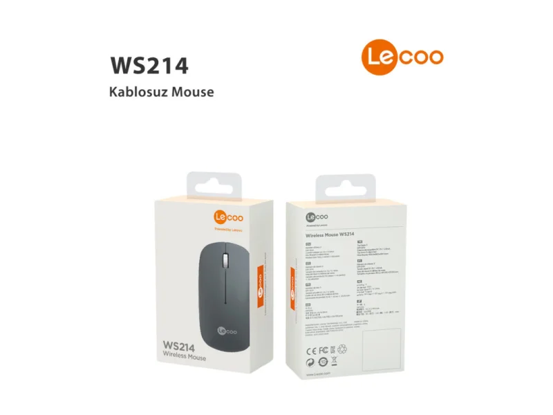 LECOO WS214 GREY SESSİZ KABLOSUZ MOUSE LECOO WS214 GREY SESSİZ KABLOSUZ MOUSE