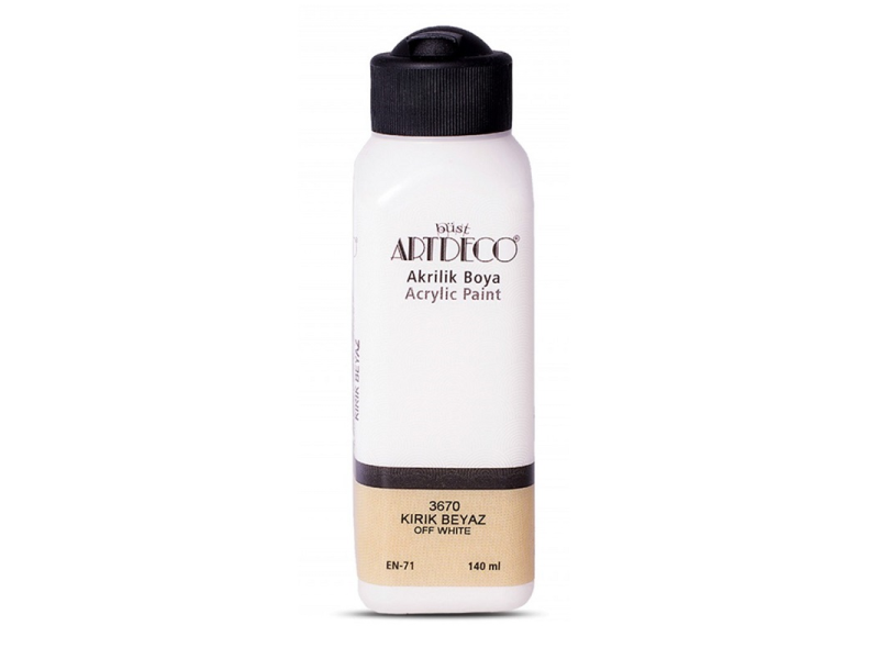 ARTDECO AKRİLİK BOYA 140 ML KIRIK BEYAZ 070R-3670 ARTDECO AKRİLİK BOYA 140 ML KIRIK BEYAZ 070R-3670