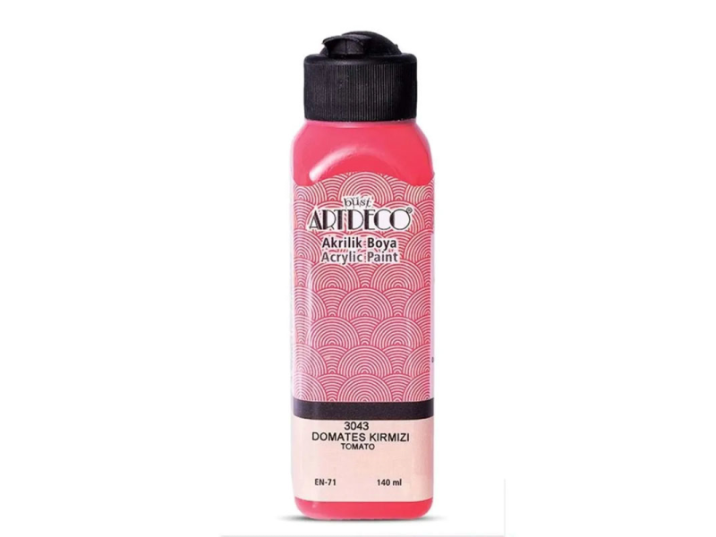 ARTDECO AKRİLİK BOYA 140 ML DOMATES KIRMIZI 070R-3043 ARTDECO AKRİLİK BOYA 140 ML DOMATES KIRMIZI 070R-3043