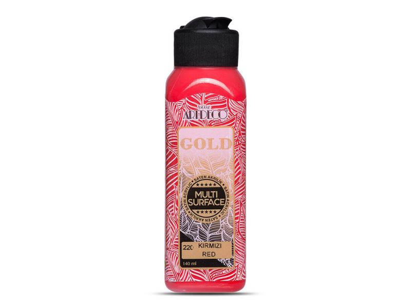 ARTDECO GOLD MULTİ-SURFACE AKRİLİK BOYA 140ML KIRMIZI G70R-220 ARTDECO GOLD MULTİ-SURFACE AKRİLİK BOYA 140ML KIRMIZI G70R-220