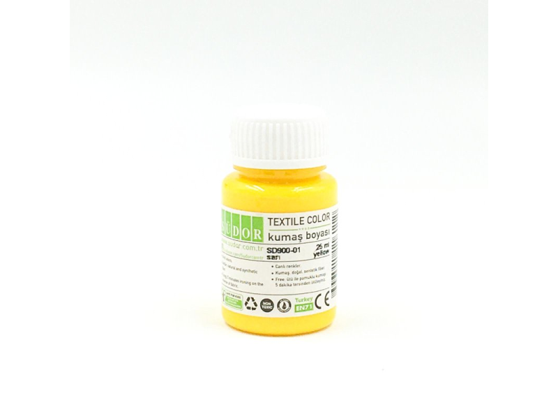 SÜDOR KUMAŞ BOYASI SARI 25 ml SD900-01 SÜDOR KUMAŞ BOYASI SARI 25 ml SD900-01
