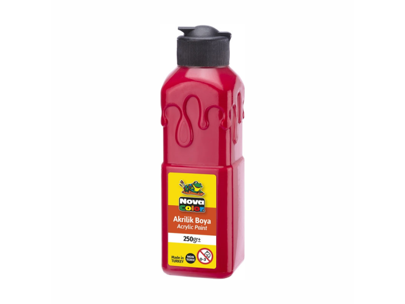 NOVA COLOR AKRİLİK BOYA 250 ml KIRMIZI NC-3011 NOVA COLOR AKRİLİK BOYA 250 ml KIRMIZI NC-3011