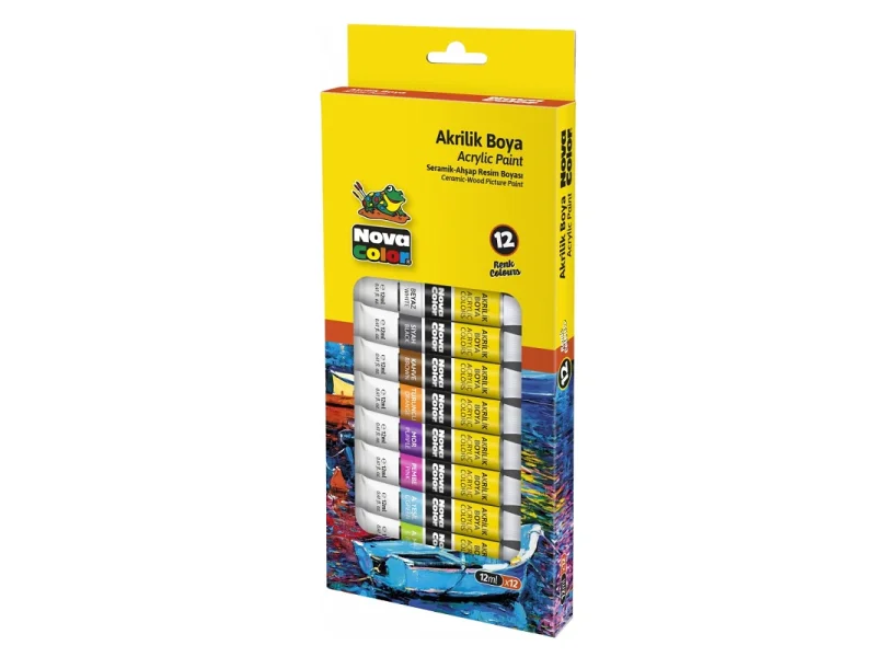 NOVA COLOR 12 RENK AKRİLİK BOYA TÜP 12 ml NC-2004 NOVA COLOR 12 RENK AKRİLİK BOYA TÜP 12 ml NC-2004