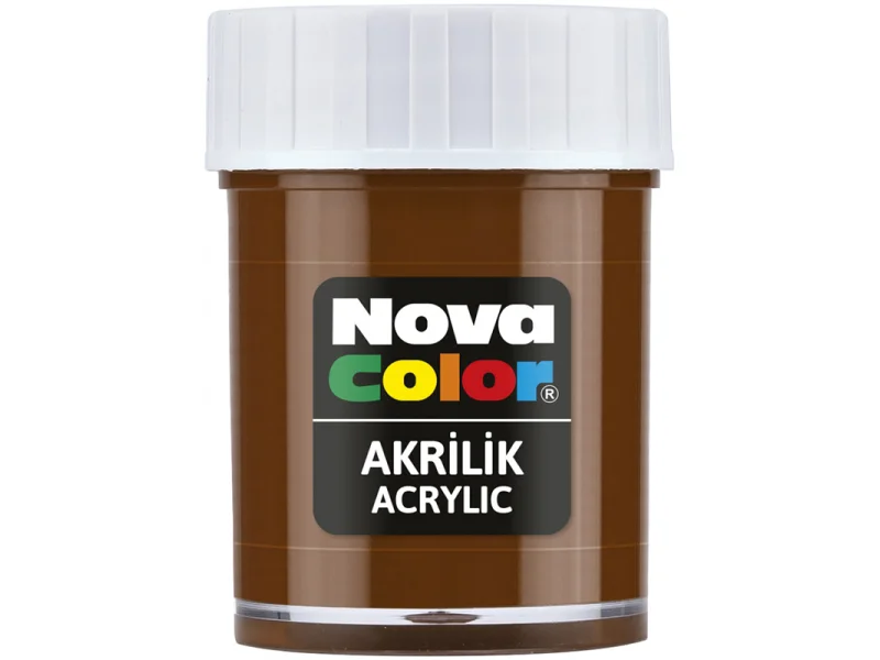 NOVA COLOR AKRİLİK BOYA KAHVE ŞİŞE NC-175 (ADET)