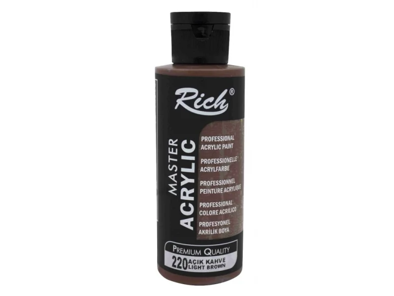 RICH AKRİLİK BOYA 220 AÇIK KAHVE 120 cc RICH AKRİLİK BOYA 220 AÇIK KAHVE 120 cc