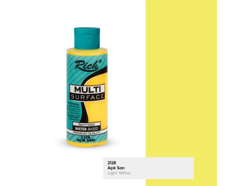 RICH MULTİ AKRİLİK BOYA 2128 AÇIK SARI 120 cc RICH MULTİ AKRİLİK BOYA 2128 AÇIK SARI 120 cc