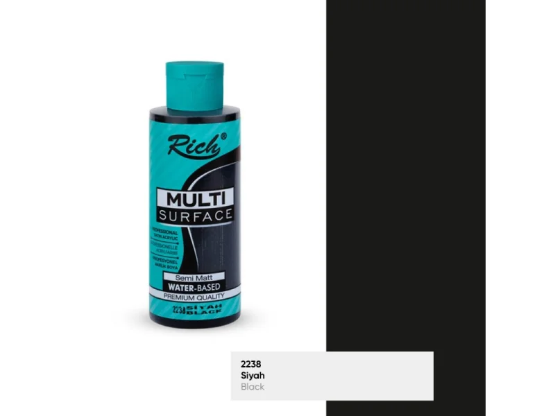 RICH MULTİ AKRİLİK BOYA 2238 SİYAH 120 cc RICH MULTİ AKRİLİK BOYA 2238 SİYAH 120 cc