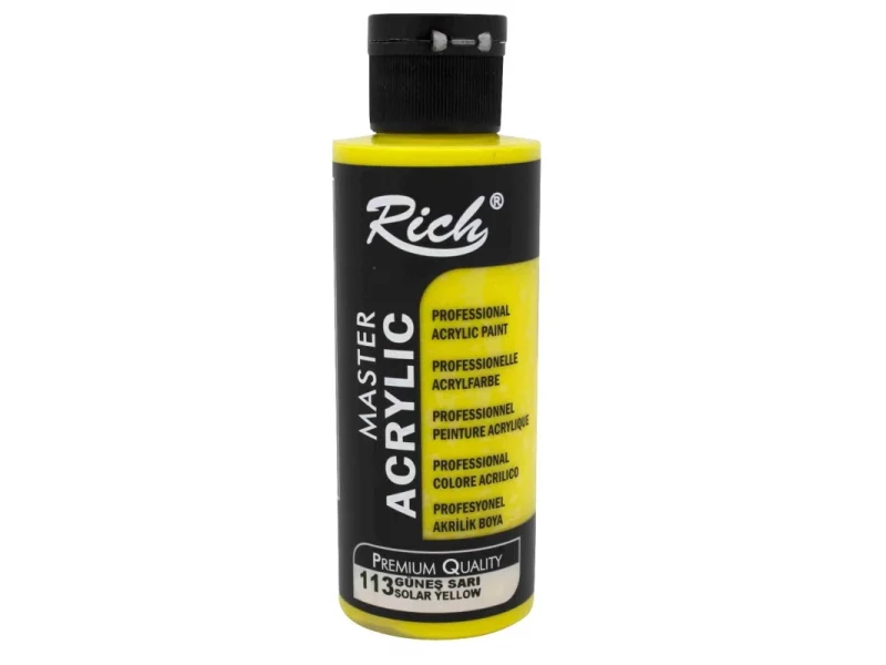 RICH AKRİLİK BOYA 113 GÜNEŞ SARI 120 cc RICH AKRİLİK BOYA 113 GÜNEŞ SARI 120 cc