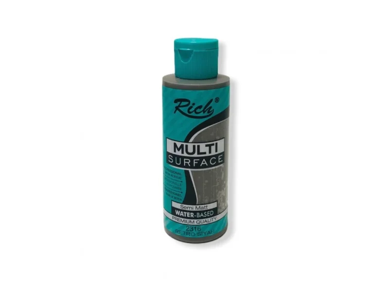 RICH MULTİ AKRİLİK BOYA 2316 RETRO SİYAH 120 cc RICH MULTİ AKRİLİK BOYA 2316 RETRO SİYAH 120 cc