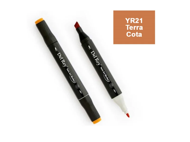 DEL REY TWIN MARKER YR21 TERRA COTA ÇİFT UÇLU GRAFİK KALEMİ MN-DR021 DEL REY TWIN MARKER YR21 TERRA COTA ÇİFT UÇLU GRAFİK KALEMİ MN-DR021
