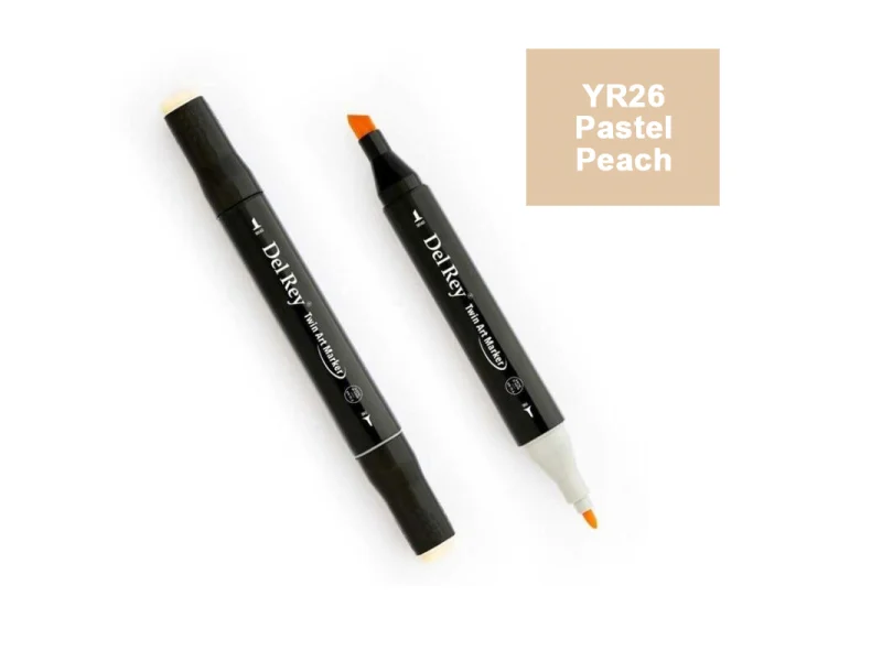 DEL REY TWIN MARKER YR26 PASTEL PEACH ÇİFT UÇLU GRAFİK KALEMİ MN-DR026 DEL REY TWIN MARKER YR26 PASTEL PEACH ÇİFT UÇLU GRAFİK KALEMİ MN-DR026