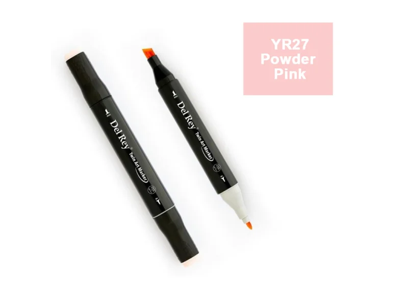 DEL REY TWIN MARKER YR27 POWDER PİNK ÇİFT UÇLU GRAFİK KALEMİ MN-DR027 DEL REY TWIN MARKER YR27 POWDER PİNK ÇİFT UÇLU GRAFİK KALEMİ MN-DR027
