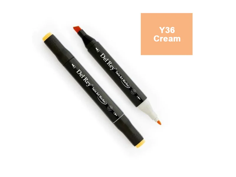 DEL REY TWIN MARKER Y36 CREAM ÇİFT UÇLU GRAFİK KALEMİ MN-DR036 DEL REY TWIN MARKER Y36 CREAM ÇİFT UÇLU GRAFİK KALEMİ MN-DR036