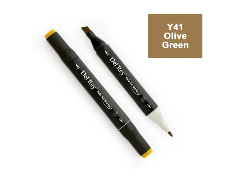 DEL REY TWIN MARKER Y41 OLİVE GREEN ÇİFT UÇLU GRAFİK KALEMİ MN-DR041 DEL REY TWIN MARKER Y41 OLİVE GREEN ÇİFT UÇLU GRAFİK KALEMİ MN-DR041