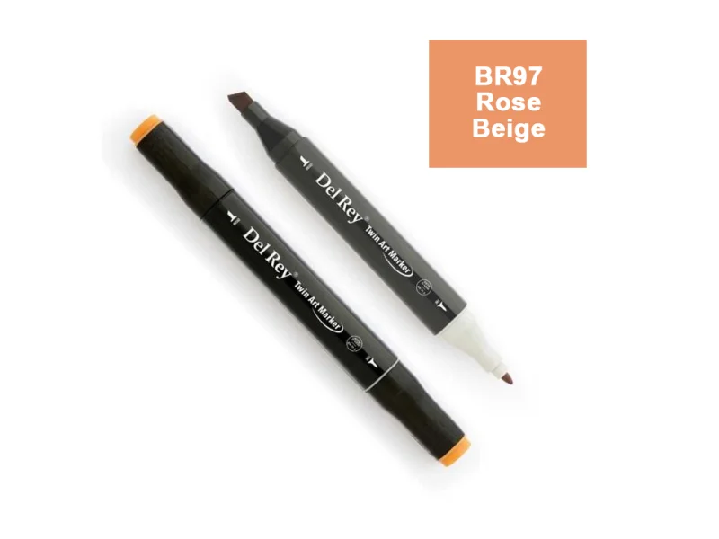 DEL REY TWIN MARKER BR97 ROSE BEİGE ÇİFT UÇLU GRAFİK KALEMİ MN-DR097