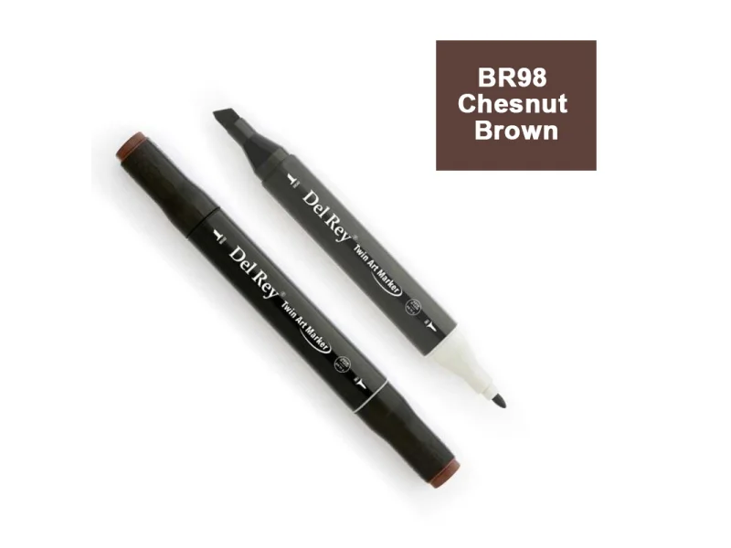 DEL REY TWIN MARKER BR98 CHESNUT BROWN ÇİFT UÇLU GRAFİK KALEMİ MN-DR098 DEL REY TWIN MARKER BR98 CHESNUT BROWN ÇİFT UÇLU GRAFİK KALEMİ MN-DR098