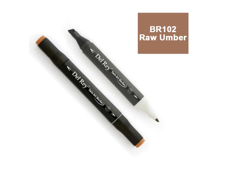 DEL REY TWIN MARKER BR102 RAW UMBER ÇİFT UÇLU GRAFİK KALEMİ MN-DR102 DEL REY TWIN MARKER BR102 RAW UMBER ÇİFT UÇLU GRAFİK KALEMİ MN-DR102