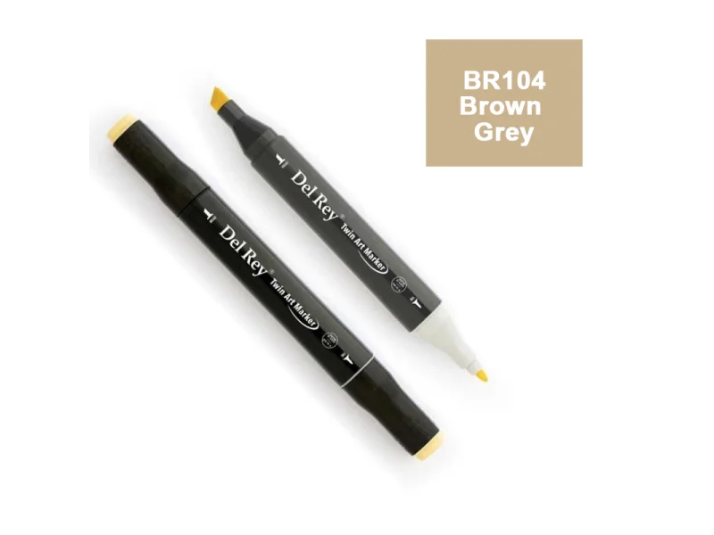 DEL REY TWIN MARKER BR104 BROWN GREY ÇİFT UÇLU GRAFİK KALEMİ MN-DR104 DEL REY TWIN MARKER BR104 BROWN GREY ÇİFT UÇLU GRAFİK KALEMİ MN-DR104
