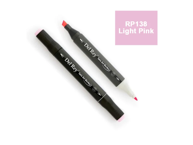 DEL REY TWIN MARKER RP138 LİGHT PİNK ÇİFT UÇLU GRAFİK KALEMİ MN-DR138 DEL REY TWIN MARKER RP138 LİGHT PİNK ÇİFT UÇLU GRAFİK KALEMİ MN-DR138