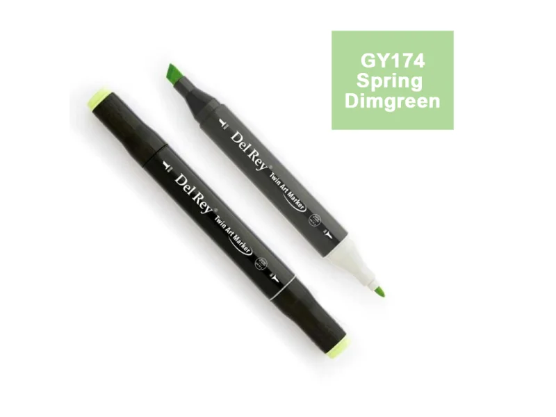 DEL REY TWIN MARKER GY174 SPRİNG DİMGREEN ÇİFT UÇLU GRAFİK KALEMİ MN-DR174 DEL REY TWIN MARKER GY174 SPRİNG DİMGREEN ÇİFT UÇLU GRAFİK KALEMİ MN-DR174