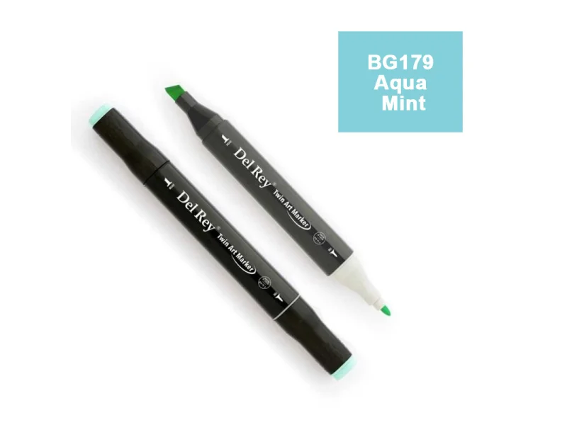 DEL REY TWIN MARKER BG179 AQUA MİNT ÇİFT UÇLU GRAFİK KALEMİ MN-DR179 DEL REY TWIN MARKER BG179 AQUA MİNT ÇİFT UÇLU GRAFİK KALEMİ MN-DR179