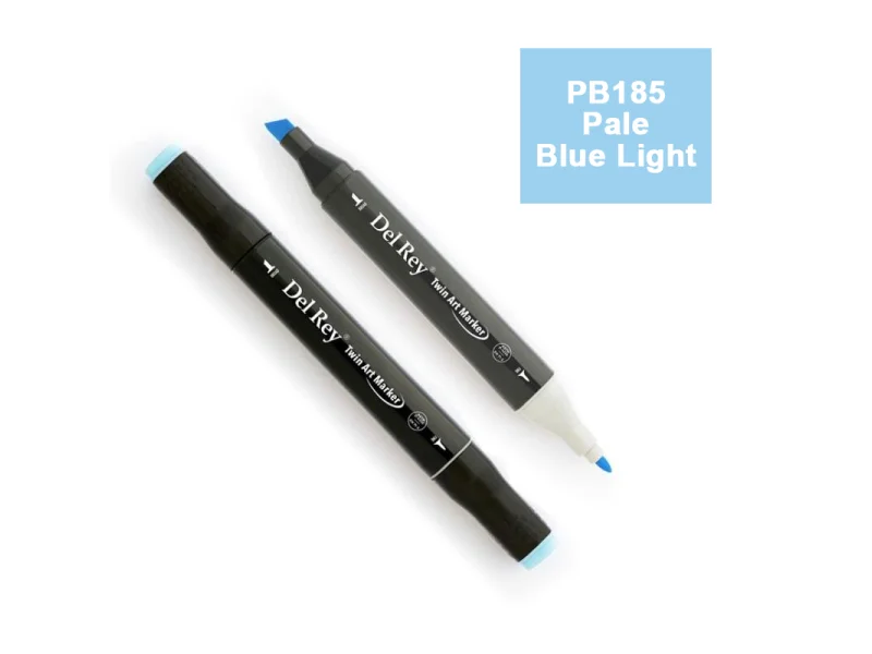 DEL REY TWIN MARKER PB185 PALE BLUE LİGHT ÇİFT UÇLU GRAFİK KALEMİ MN-DR185 DEL REY TWIN MARKER PB185 PALE BLUE LİGHT ÇİFT UÇLU GRAFİK KALEMİ MN-DR185