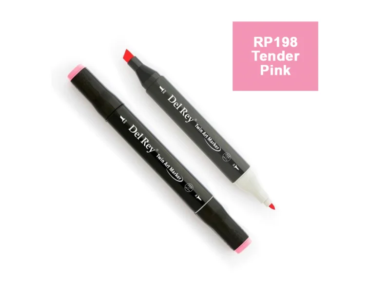 DEL REY TWIN MARKER RP198 TENDER PİNK ÇİFT UÇLU GRAFİK KALEMİ MN-DR198 DEL REY TWIN MARKER RP198 TENDER PİNK ÇİFT UÇLU GRAFİK KALEMİ MN-DR198