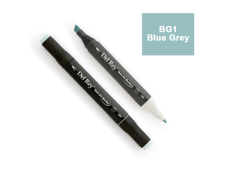 DEL REY TWIN MARKER BG1 BLUE GREY ÇİFT UÇLU GRAFİK KALEMİ MN-DRBG1 DEL REY TWIN MARKER BG1 BLUE GREY ÇİFT UÇLU GRAFİK KALEMİ MN-DRBG1