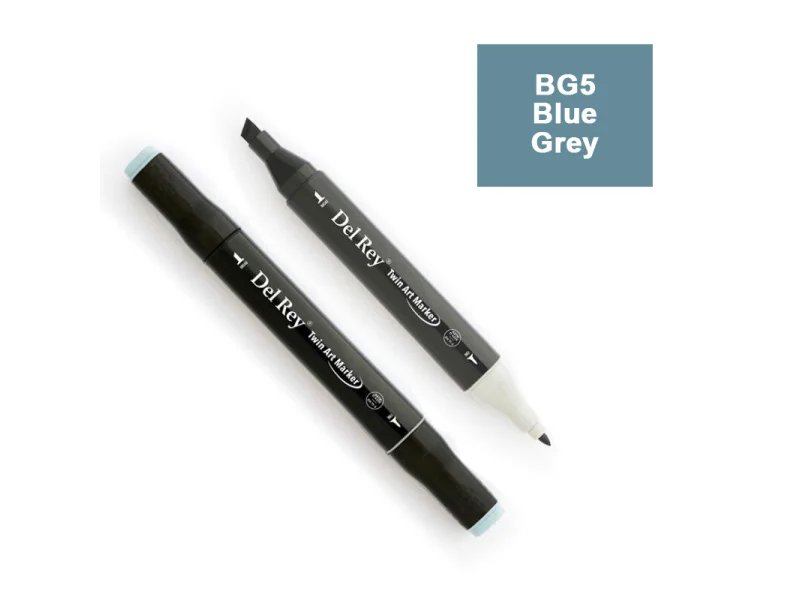 DEL REY TWIN MARKER BG5 BLUE GREY ÇİFT UÇLU GRAFİK KALEMİ MN-DRBG5 DEL REY TWIN MARKER BG5 BLUE GREY ÇİFT UÇLU GRAFİK KALEMİ MN-DRBG5