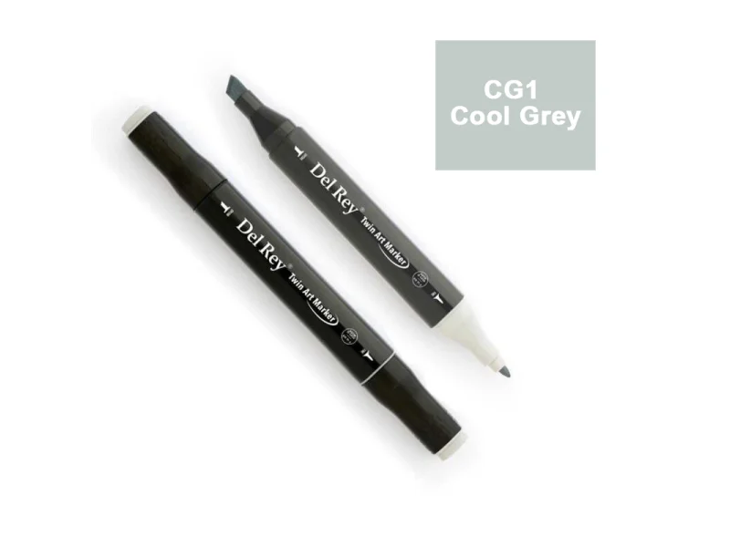 DEL REY TWIN MARKER CG1 COOL GREY ÇİFT UÇLU GRAFİK KALEMİ MN-DRCG1