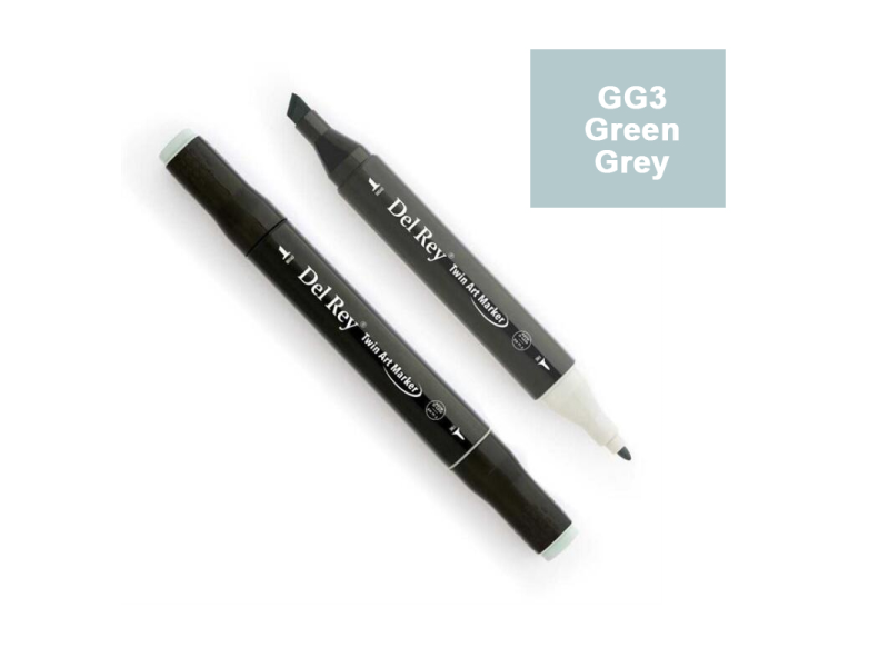 DEL REY TWIN MARKER GG3 GREEN GREY ÇİFT UÇLU GRAFİK KALEMİ MN-DRGG3 DEL REY TWIN MARKER GG3 GREEN GREY ÇİFT UÇLU GRAFİK KALEMİ MN-DRGG3