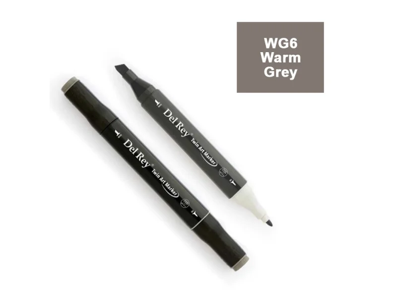 DEL REY TWIN MARKER WG6 WARM GREY ÇİFT UÇLU GRAFİK KALEMİ MN-DRWG6 DEL REY TWIN MARKER WG6 WARM GREY ÇİFT UÇLU GRAFİK KALEMİ MN-DRWG6