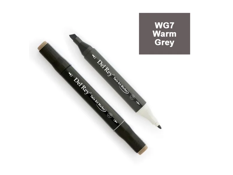 DEL REY TWIN MARKER WG7 WARM GREY ÇİFT UÇLU GRAFİK KALEMİ MN-DRWG7