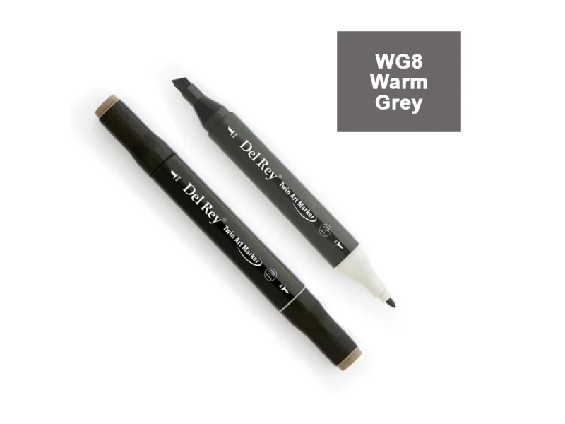 DEL REY TWIN MARKER WG8 WARM GREY ÇİFT UÇLU GRAFİK KALEMİ MN-DRWG8 DEL REY TWIN MARKER WG8 WARM GREY ÇİFT UÇLU GRAFİK KALEMİ MN-DRWG8