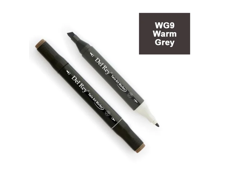 DEL REY TWIN MARKER WG9 WARM GREY ÇİFT UÇLU GRAFİK KALEMİ MN-DRWG9