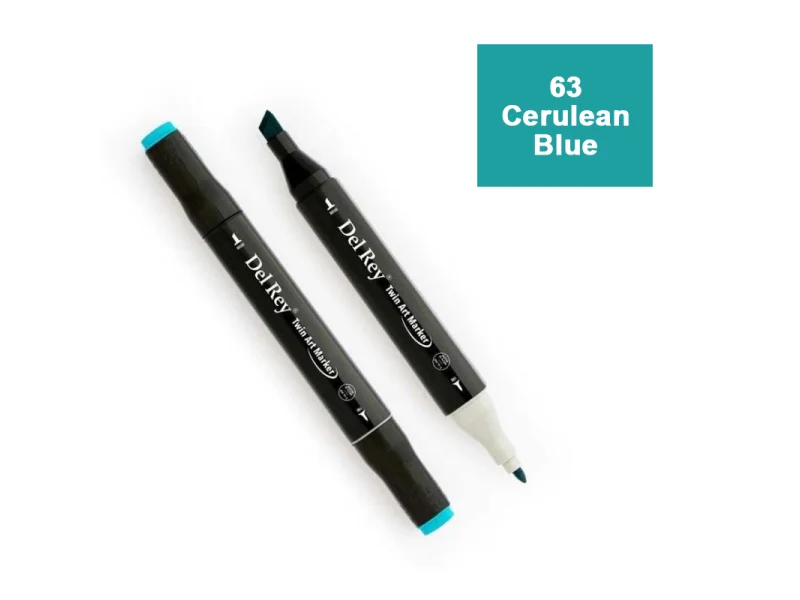 DEL REY TWIN MARKER B63 CARULEAN BLUE ÇİFT UÇLU GRAFİK KALEMİ MN-DR063 DEL REY TWIN MARKER B63 CARULEAN BLUE ÇİFT UÇLU GRAFİK KALEMİ MN-DR063