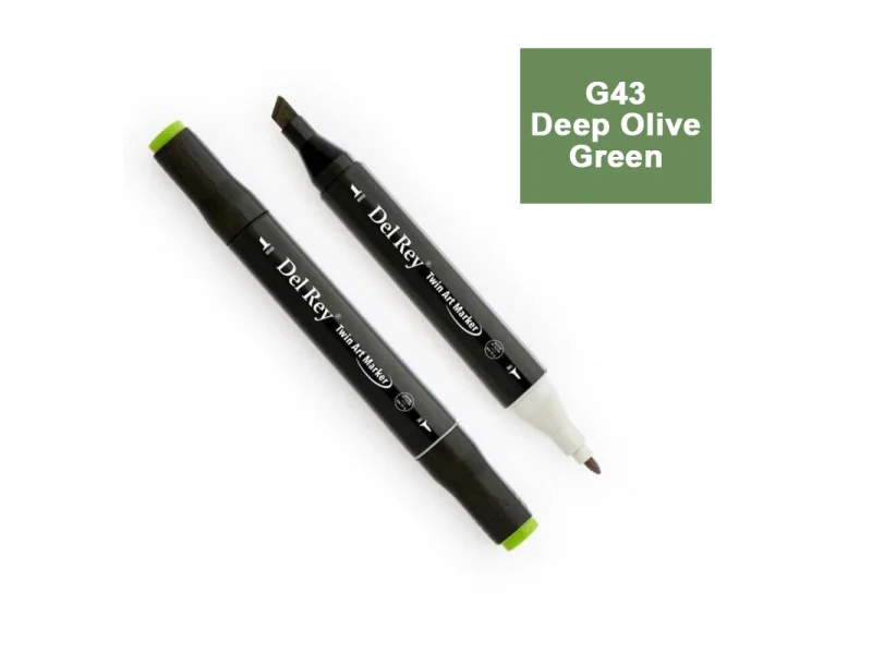 DEL REY TWIN MARKER G43 DEEP OLİVE GREEN ÇİFT UÇLU GRAFİK KALEMİ MN-DR043 DEL REY TWIN MARKER G43 DEEP OLİVE GREEN ÇİFT UÇLU GRAFİK KALEMİ MN-DR043