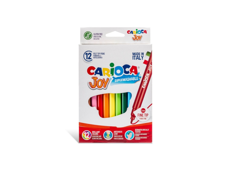 CARIOCA JOY 12 RENK YIKANABİLİR KEÇELİ KALEM 40614 CARIOCA JOY 12 RENK YIKANABİLİR KEÇELİ KALEM 40614