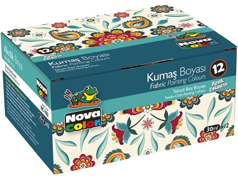 NOVA COLOR KUMAŞ BOYASI 12 Lİ TAKIM NC-192 NOVA COLOR KUMAŞ BOYASI 12 Lİ TAKIM NC-192
